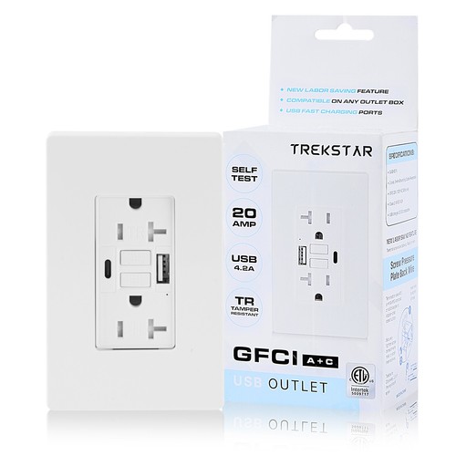 Trekstar gfci presa usb - usb, 20